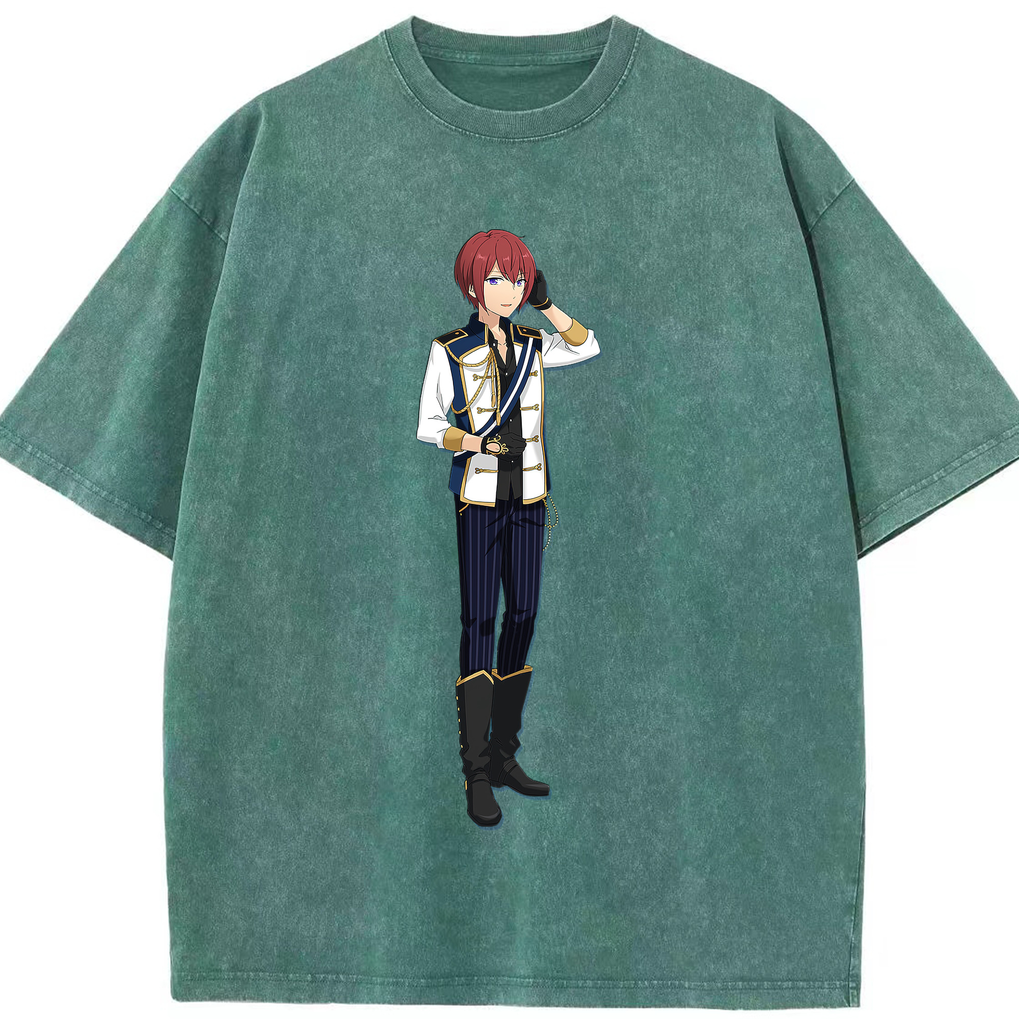 （画像用） あんさんぶるスターズ! Ensemble Stars 綿100% ヴィンテージ風 半袖Tシャツ（フロントプリント）